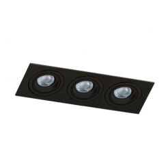 Lampa wpuszczana kwadrat nowoczesna CARO 3 S AZ2440 Azzardo potrójna czarny