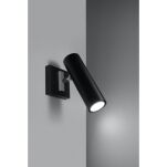 KINKIET DIREZIONE CZARNY SOLLUX  Lampa Ścienna NOWOCZESNY stal  SL.0498 metalowa lampa  SOLLUX LIGHTING tuby - 2