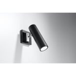 KINKIET DIREZIONE CZARNY SOLLUX  Lampa Ścienna NOWOCZESNY stal  SL.0498 metalowa lampa  SOLLUX LIGHTING tuby - 3