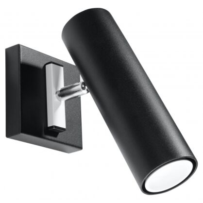 KINKIET DIREZIONE CZARNY SOLLUX  Lampa Ścienna NOWOCZESNY stal  SL.0498 metalowa lampa  SOLLUX LIGHTING tuby