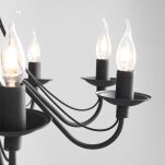 Lampa wisząca RÓŻA 8 LT czarna ALDEX 397P1   - 3