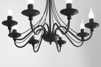 Lampa wisząca RÓŻA 8 LT czarna ALDEX 397P1   - 4