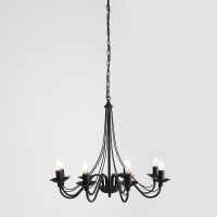 Lampa wisząca RÓŻA 8 LT czarna ALDEX 397P1  