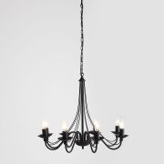 Lampa wisząca RÓŻA 8 LT czarna ALDEX 397P1  