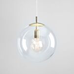 Lampa wisząca GLOBE szklana kula ze złotym wykończeniem ALDEX 562G10   - 3