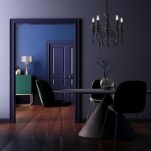  Lampa stołowa Cartagena - T02004AU Cosmo Light  Srebrny klosz podstawa z białego marmuru metalowe elementy w kolorze złota   - 2