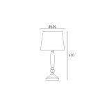  Lampa stołowa Cartagena - T02004AU Cosmo Light  Srebrny klosz podstawa z białego marmuru metalowe elementy w kolorze złota   - 3