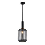 Lampa wisząca ANTIOLA PND-5588-1L-BK+SG Italux DYMIONY SZKLANY KLOSZ  CZARNE AKCENTY ŚREDNICA 20 CM - 2