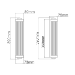 Designerski kinkiet łazienkowy Fumi Parette Cromo IP44 Orlicki Design  - 4