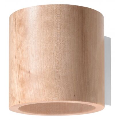 Kinkiet ORBIS DREWNO SOLLUX  Lampa Ścienna NOWOCZESNY stal  SL.0490