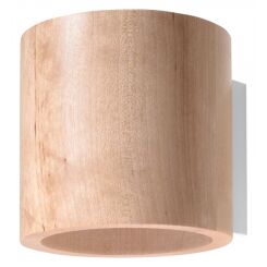 Kinkiet ORBIS DREWNO SOLLUX  Lampa Ścienna NOWOCZESNY stal  SL.0490