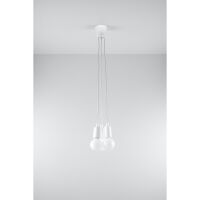 LAMPA WISZĄCA DIEGO 3 BIAŁA SOLLUX  NOWOCZESNY stal  SL.0570 metalowa lampa SOLLUX LIGHTING 