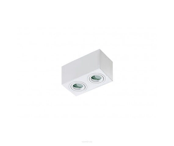 Lampa sufitowa techniczna Plafon Brant 2 square AZ2826 AZzardo biała oprawa w nowoczesnym stylu podwójna prostokąt