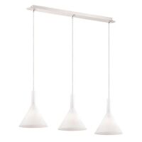 Lampa wisząca Cocktail SB3 SMALL BIANCO Ideal Lux 074245 3 klosze  z matowego dmuchanego szkła, mają kolor biały