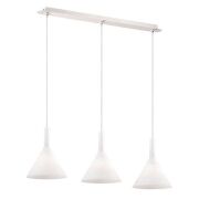Lampa wisząca Cocktail SB3 SMALL BIANCO Ideal Lux 074245 3 klosze  z matowego dmuchanego szkła, mają kolor biały