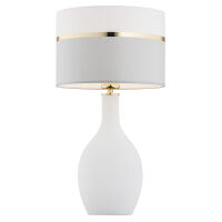 Lampa stołowa BEJA 4359 Argon Elegancka biała złota E27