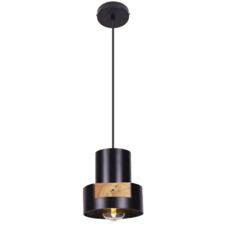 LAMPA WISZĄCA C-LINDER P0349 MAXLIGHT CZARNA OPRAWA W NOWOCZESNYM STYLU