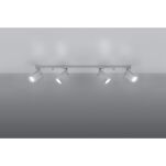 LAMPA SUFITOWA LISTWA SUFITOWA  RING 4L Biały SOLLUX  Lampa Ścienna NOWOCZESNY stal  SL.0331 metalowa lampa  SOLLUX LIGHTING tuby - 3