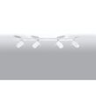 LAMPA SUFITOWA LISTWA SUFITOWA  RING 4L Biały SOLLUX  Lampa Ścienna NOWOCZESNY stal  SL.0331 metalowa lampa  SOLLUX LIGHTING tuby - 4