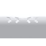 LAMPA SUFITOWA LISTWA SUFITOWA  RING 4L Biały SOLLUX  Lampa Ścienna NOWOCZESNY stal  SL.0331 metalowa lampa  SOLLUX LIGHTING tuby - 4