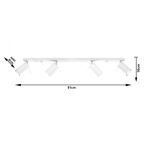 LAMPA SUFITOWA LISTWA SUFITOWA  RING 4L Biały SOLLUX  Lampa Ścienna NOWOCZESNY stal  SL.0331 metalowa lampa  SOLLUX LIGHTING tuby - 5