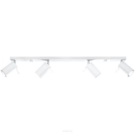 LAMPA SUFITOWA LISTWA SUFITOWA  RING 4L Biały SOLLUX  Lampa Ścienna NOWOCZESNY stal  SL.0331 metalowa lampa  SOLLUX LIGHTING tuby