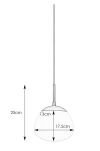 Lampa wisząca Rise 1L E27 108548 Markslojd biała/antyczny Ø17,5cm - 2