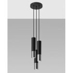Lampa wisząca LOOPEZ SL.0943 Sollux czarna/ chrom nowoczesna - 4