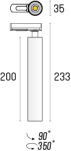 Lampa sufitowa/reflektor STIK PURE 35 LED Adaptor 1F Labra 7.1908   - 3