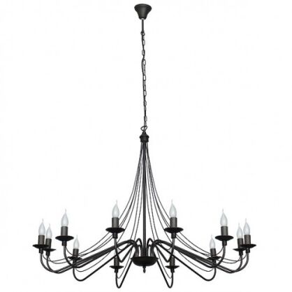 Lampa wisząca RÓŻA 12 LT czarna ALDEX 397R1  