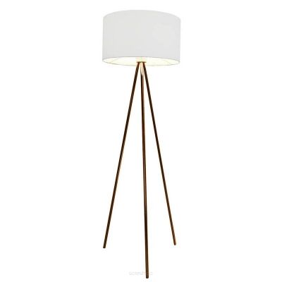 Lampa podłogowa AZ3009 biały klosz miedziane nóżki finn Azzardo