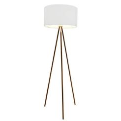 Lampa podłogowa AZ3009 biały klosz miedziane nóżki finn Azzardo