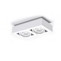 Oprawa natynkowa NIKEA 2 AZ4440 AZZARDO BIAŁA ES111 PODWÓJNA