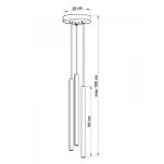 LAMPA WISZĄCA PASTELO 3P Czarna Rura Walec Led SOLLUX  Lampa Ścienna NOWOCZESNY stal  SL.0471 metalowa lampa  - 4