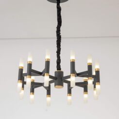 Lampa wisząca RICHMOMD LDP 6035-24 (BK+GD) Lumina Deco nowoczesna industrialna