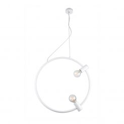 Lampa wisząca ORSOLA AZ335 designerska, nowoczesna okrąg 2 źródła swiatła  biała
