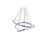 Lampa wisząca WHEEL 3 DIMM AZ2989 nowoczesny styl w kolor chrom 3 okręgi o różnej średnicy ściemnialna bez pilota  - 2