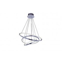 Lampa wisząca WHEEL 3 DIMM AZ2989 nowoczesny styl w kolor chrom 3 okręgi o różnej średnicy ściemnialna bez pilota 