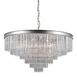 Lampa wisząca VERDES PND-44372-14-CHMP-GLD Italux Imponująca szampańska złota