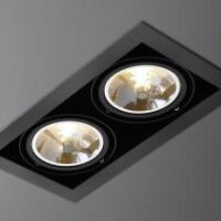 Oprawa wpuszczana Squares 111x2 12V prostokątna wpuszczana ramka na zewnątrz świecąca w dowolnym kierunku 