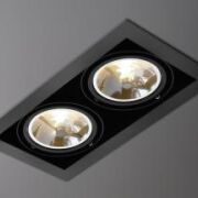 Oprawa wpuszczana Squares 111x2 12V prostokątna wpuszczana ramka na zewnątrz świecąca w dowolnym kierunku 