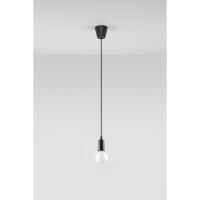 LAMPA WISZĄCA DIEGO 1 CZARNA SOLLUX  NOWOCZESNY stal  SL.0572 metalowa lampa SOLLUX LIGHTING 