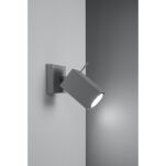 Kinkiet MERIDA Szary SOLLUX  Lampa Ścienna NOWOCZESNY stal  SL.0455 metalowa lampa  - 2
