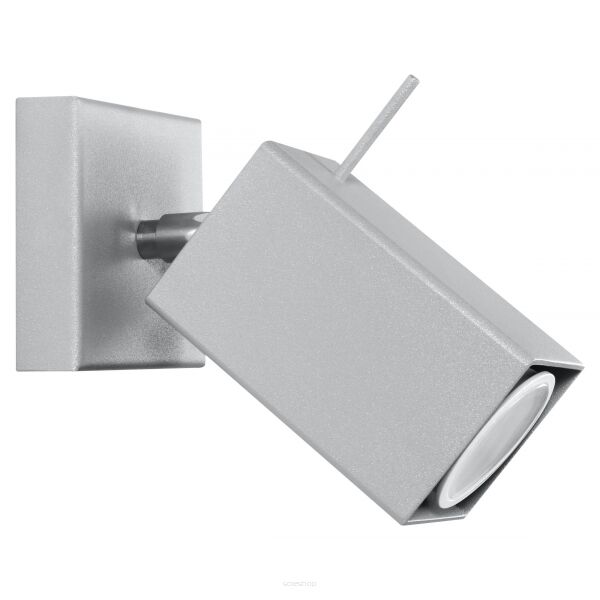 Kinkiet MERIDA Szary SOLLUX  Lampa Ścienna NOWOCZESNY stal  SL.0455 metalowa lampa 