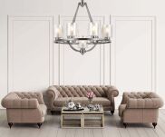 LAMPA WISZĄCA LOFT CHROMOWANA SANTINI W9 LDP 1220-9 (CHR) - 2