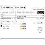Plafon lampa wpuszczana Slim round 9 Az2861 AZzardo chrom oprawa w nowoczesnym stylu barwa światła do wyboru ciepła lub neutralna idealna do łazienki - 2