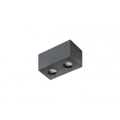 Lampa sufitowa techniczna Plafon Brant 2 SQUARE AZ2879 IP44 AZzardo  podwójna oprawa w kolorze czarnym prostopadłościan