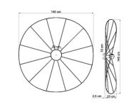 Plafon kinkiet ESKOLA TH.015CZ Sollux Lighting druciany loftowy 140cm - 4