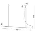 Lampa wisząca LINE 363 Elkim listwa czarna LED - 3