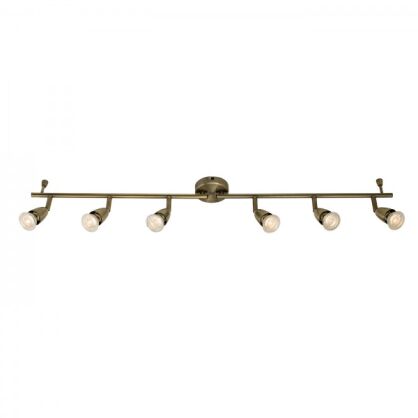 Lampa sufitowa AMALFI 6lt BAR SPOT mosiądz ENDON LIGHTING 61001  